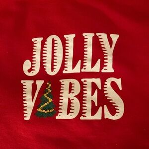 Red 'Jolly Vibes' Holiday Sweatshirt